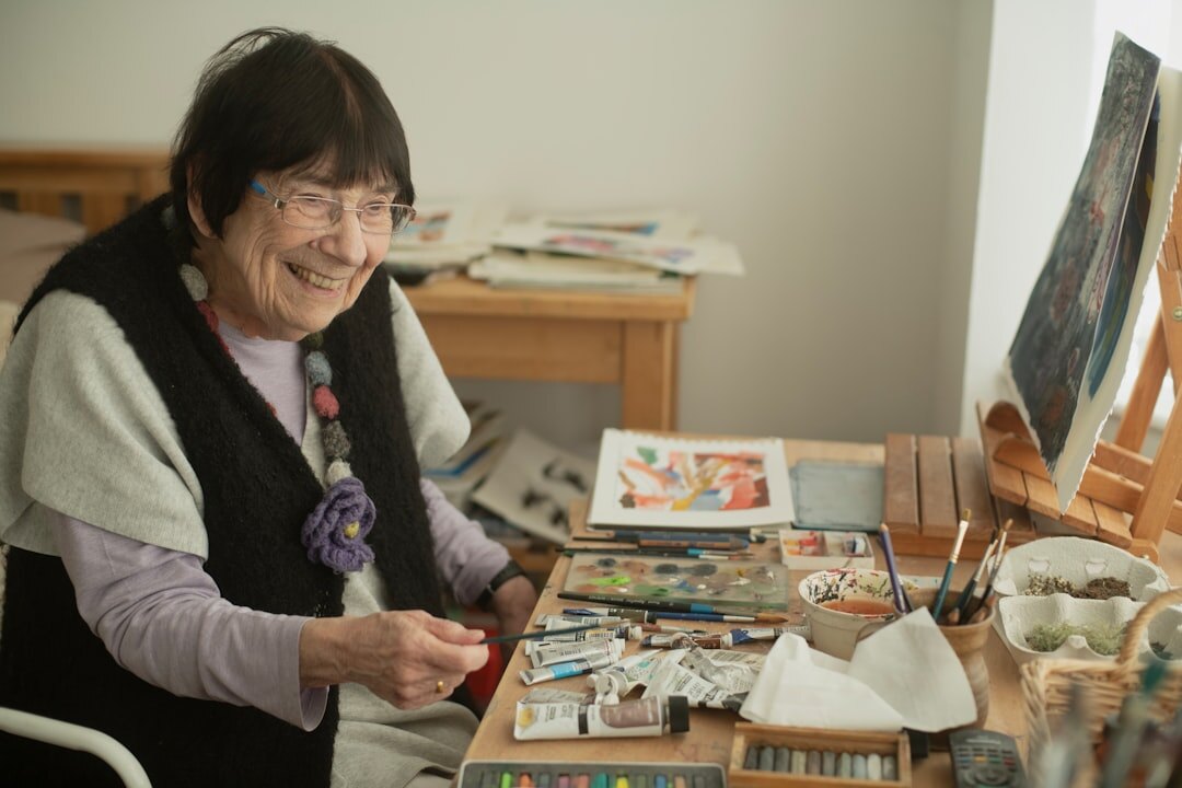 senior woman learning new skill