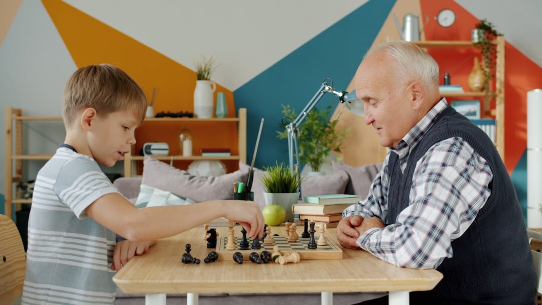 seniors playing board games