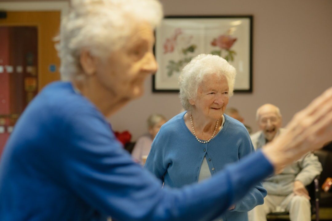 seniors dancing together