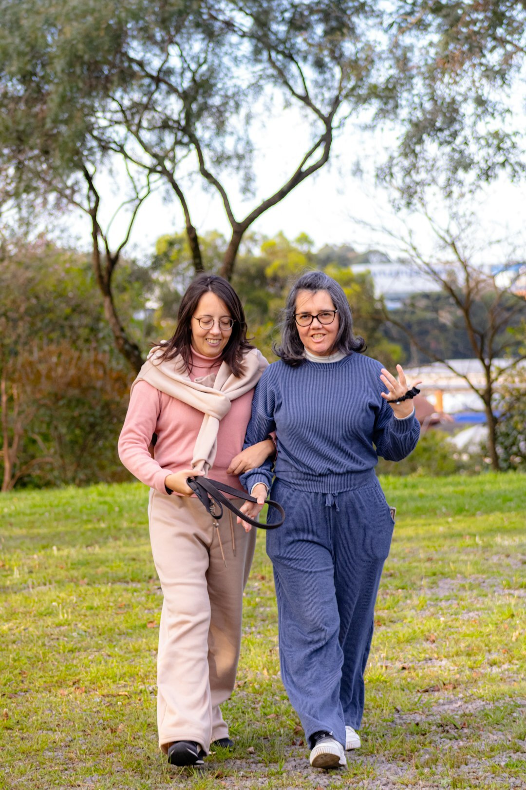 seniors walking in park